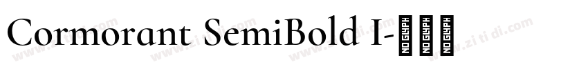 Cormorant SemiBold I字体转换